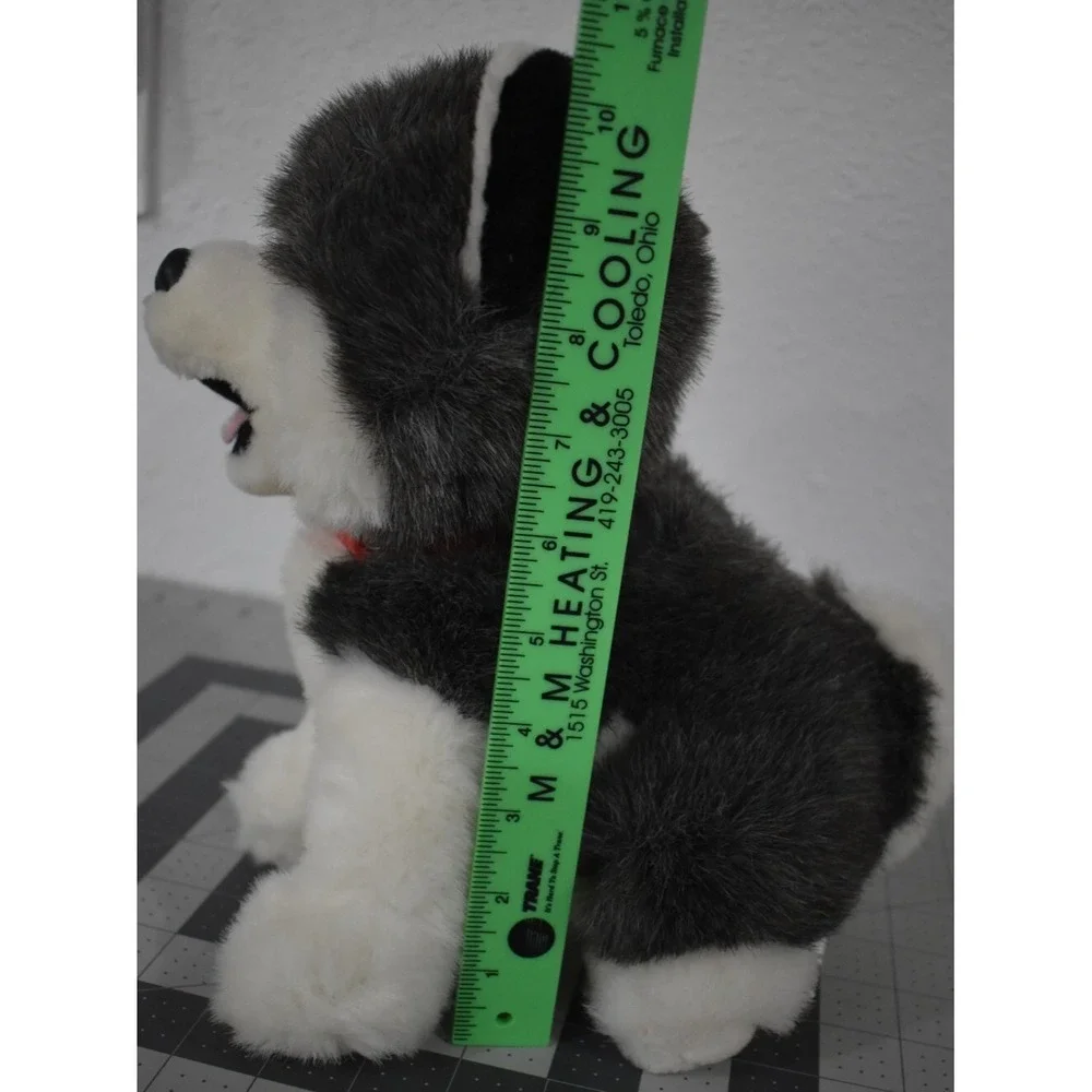 Husky Dog Canada Plush Stuffed Souvenir Tag‎ Sitting Animal House 10.5 Blue eyes